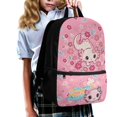 thumbnail image 3 of Yuyamidu Girls Backpack with Lunch Box, Water Bottle Sleeve, Pencil Pouch & Keychain Set of 5, "Just a Girl Who Loves Axolotl" Cute School Bookbag for 2nd-4th Grade, Back to School Supplies, 3 of 7