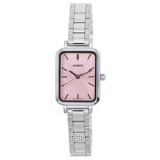 Casio Reloj Analógico de Cuarzo con Esfera Rosa, Modelo LTP-V009D-4E para Mujer.