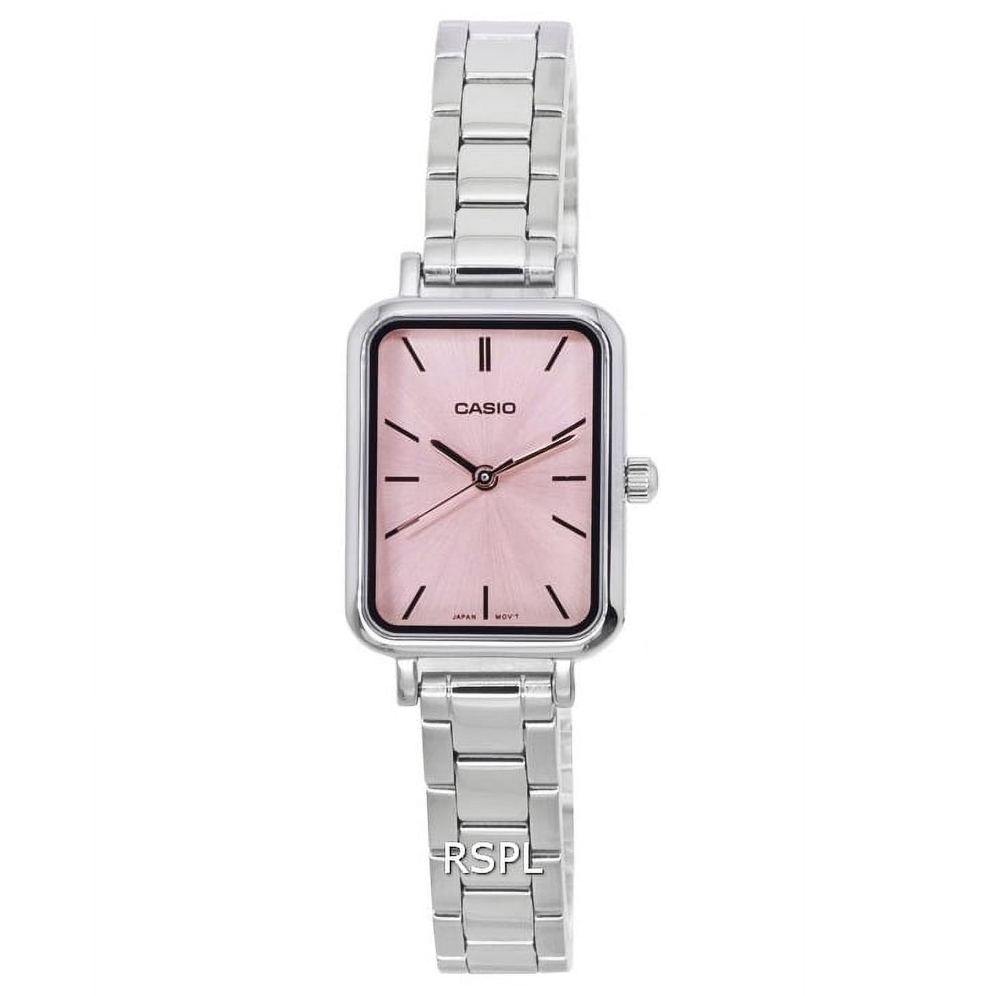 Casio Women’s Silver Watch with Pink Dial - LTP-V009D-4EUDF