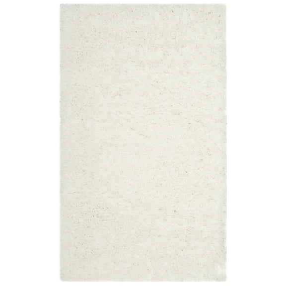 SAFAVIEH Polar Abbot Solid Shag Area Rug, White, 2' x 3'
