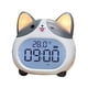 thumbnail image 2 of Lindo reloj despertador con pantalla digital, lámpara de mesa multifuncional, reloj de mesa nocturno gris, 2 of 9