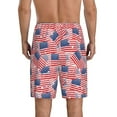 thumbnail image 5 of Salouo America Flags Pattern Men's Sleep Pajama Shorts,Pajama Bottoms Elastic Waistband Sleep Pajama Short PJ Shorts for Men -XX-Large, 5 of 6