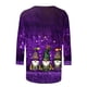 thumbnail image 5 of TaTaai Carnival Women's Casual Print Round Neck 3/4 Sleeve T-Shirt Loose Top Gift, 5 of 5