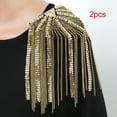 thumbnail image 4 of Charretera de hombro Yinane 1 par de cadena de eslabones dorado, 4 of 8