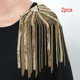 thumbnail image 4 of Charretera de cadena de eslabones , accesorio de disfraz Vintage de decoración uniforme, charretera de hombro con placa de hombreras para boda Dorado Fernando Charretera de hombro, 4 of 8