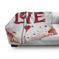 thumbnail image 2 of Vintage Valentine Soft Flannel Fleece Throw Blanket, Love Typography with Pastel Hearts and Flowers, Cozy Plush for Indoor and Outdoor Use, 50" x 70", Multicolor, by Ambesonne, 2 of 5