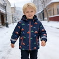 thumbnail image 2 of CAIVO Child Boys Girls Winter Coats Hooded Jacket Wear Kids Thicken Windproof Zipper Warm Outwear Long Sleeve Vacation Outerwear, 2 of 6