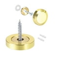 thumbnail image 3 of Uxcell 0.98'' Mirror Screws Decorative Cap Cover Nails Polished Stainless Steel Golden 8pcs, 3 of 5