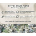 thumbnail image 5 of Soimoi 100% Cotton Canvas Fabric - Floral Print, Green | 56" Wide | Sold by 5 Yard | Medium Weight Upholstery Fabric for Home Dcor, Bags & DIY Projects, 5 of 7