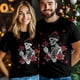 thumbnail image 3 of Camisetas casuales de manga corta con calaveras para hombre, camisetas gráficas para el Día de San Valentín, 3 of 8