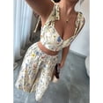 thumbnail image 4 of Women's 2 Piece Set Outfits - Camisole Top & Wide Leg Pants White S, 4 of 8