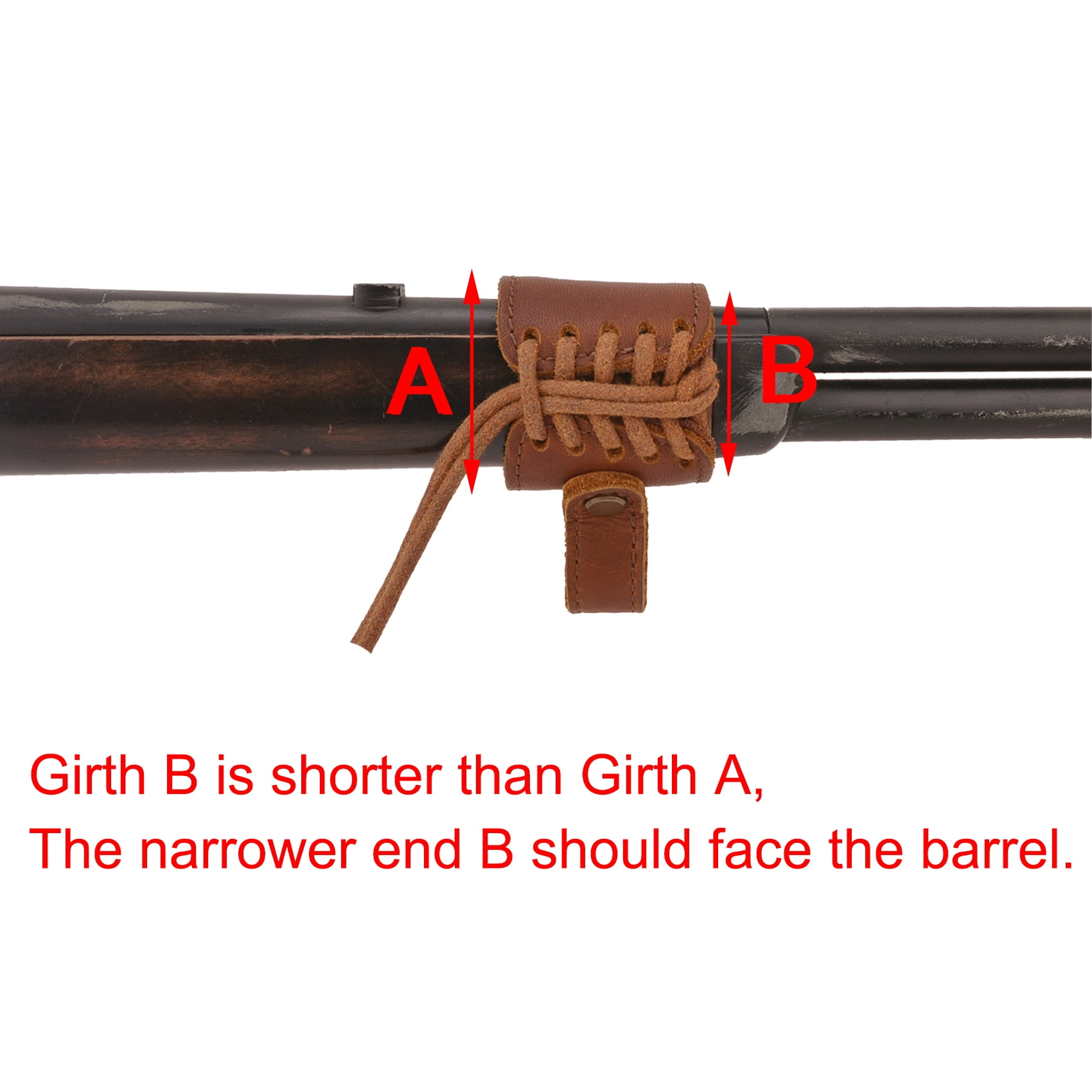 Leather Gun Sling Barrel Mount Gun Holster for Not Drilling Wood of Your Gun