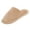 Khaki, variant on Womens Fuzzy Mule Slippers Ribbed Plush House Slippers Warm Cozy Closed Toe Non Slip Soft Sole Indoor Bedroom Shoes