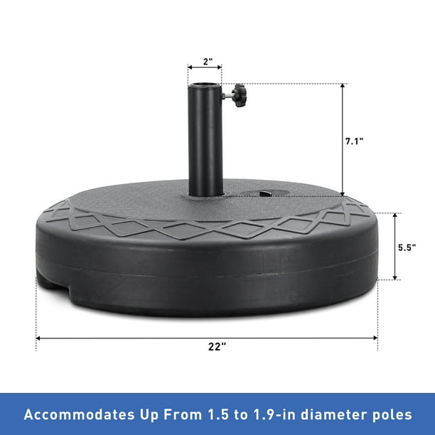 classic cast iron patio umbrella base 50-lb Classic Cast Iron Bronze Umbrella Base