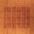 thumbnail image 1 of Ahgly Company Indoor Square Oriental Orange Industrial Area Rugs, 3' Square, 1 of 4