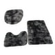 thumbnail image 4 of Juego de 3 alfombrillas de baño con tapa de inodoro, antideslizantes, para decoración del baño. negro y gris, 4 of 9