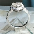 thumbnail image 5 of HeartsAndYou 1.7ct Heart Cut Moissanite Engagement Ring for Women Halo Round Accents 18k White Gold over Silver, 5 of 8