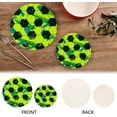thumbnail image 3 of SKYSONIC Abstract Yellow Football Pot Holders Trivets, 2 Pcs Heat Resistant Trivets,Soccer Ball Cotton Thread Weave Mats for Hot Pads Pans Pot Bowl Teapot for Kitchen Decor, 3 of 7