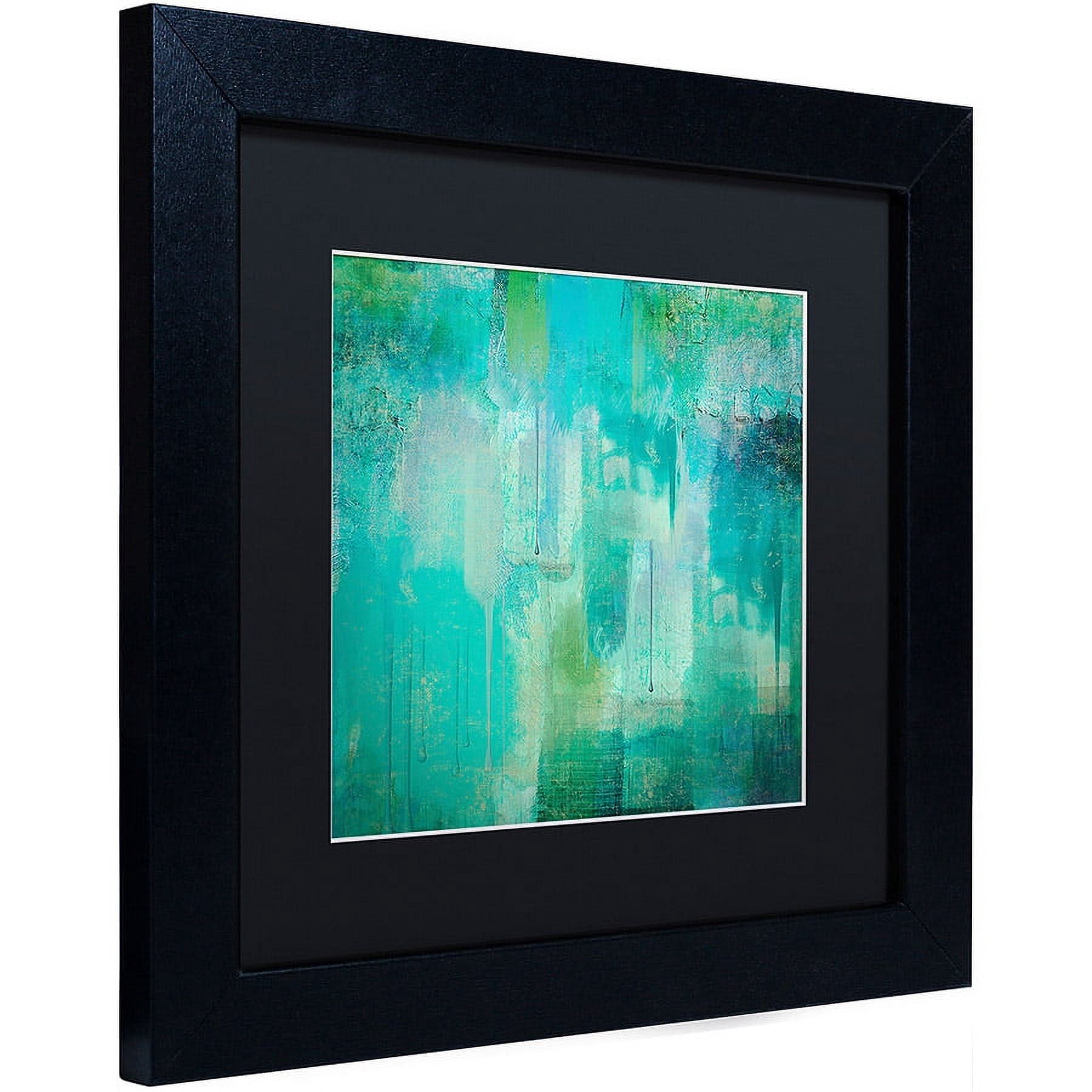 Color Bakery 'Aqua Circumstance' Black Matted Framed Art