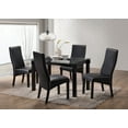 thumbnail image 7 of Eugene Parsons Dining Chairs, Black Faux Leather, (Set of 2), 7 of 7