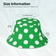 thumbnail image 3 of Fotbe Green And White Polka Dot Sombrero Tipo Pescador con Estampado – Sombrero de Sol de Algodón de Moda para Playa, Golf, Pesca, 3 of 6