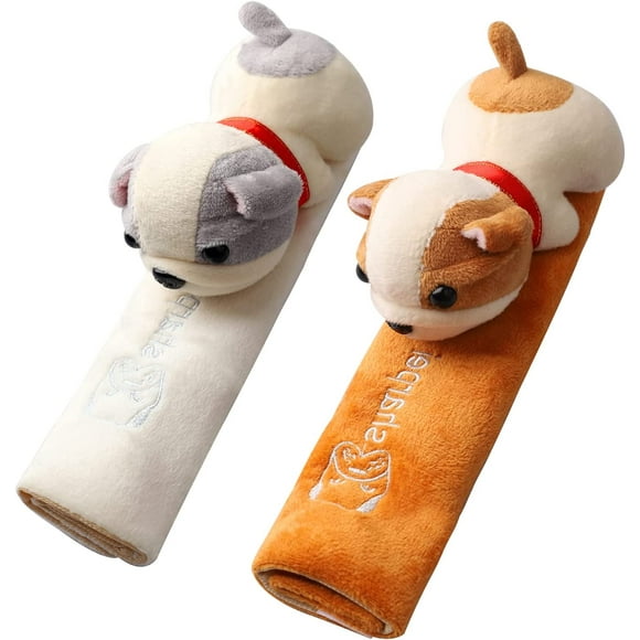Car Cute Puppy Seat Belt Pad Shoulder Cover Shoulder Seat Belt Cover 2pcs