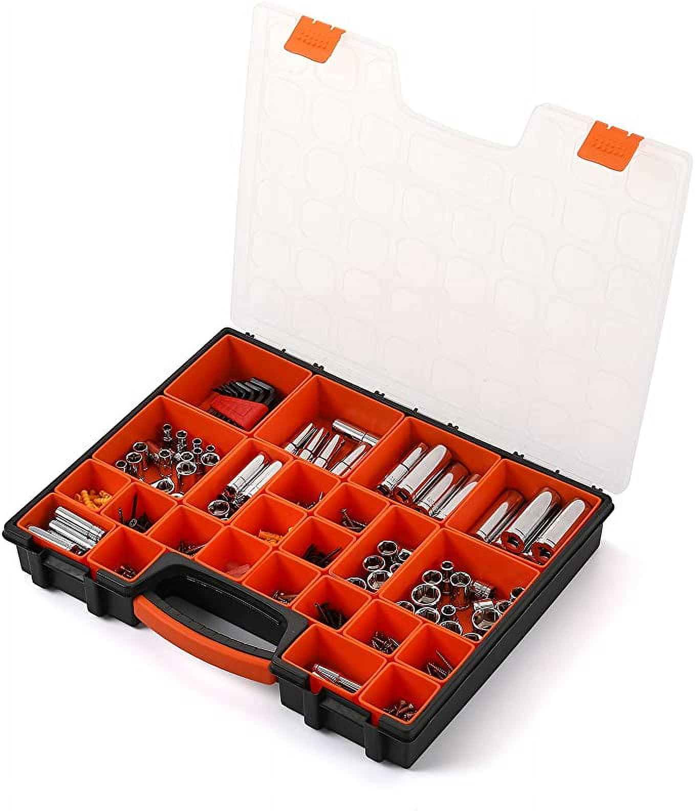 Generic Plastic Storage Boxes 15 Slots Adjustable Pack Nsparent Tool Case Craft  Organizer Box-Orange @ Best Price Online
