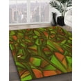 thumbnail image 3 of Ahgly Company Machine Washable Indoor Square Transitional Night Red Area Rugs, 8' Square, 3 of 7