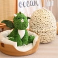 Bebiullo Cartoon Dinosaur Doll, Cute Soft Egg Stuffed Plush Toy for