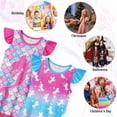 thumbnail image 4 of Jurebecia 2 Pcs Summer Girl Unicorns Nightgown Mermaids Cartoon Pajamas Dress for Kids Teenager Night Dress Baby Nightdress Cute Children Clothing 5-6 Years 120 CM, 4 of 24