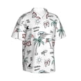 thumbnail image 2 of Hawaiian Shirt For Men, Hawaii Palm Trees Flip Flops Mens Button Down Short Sleeve Shirt, Summer Beach Shirts For Men, 2 of 2