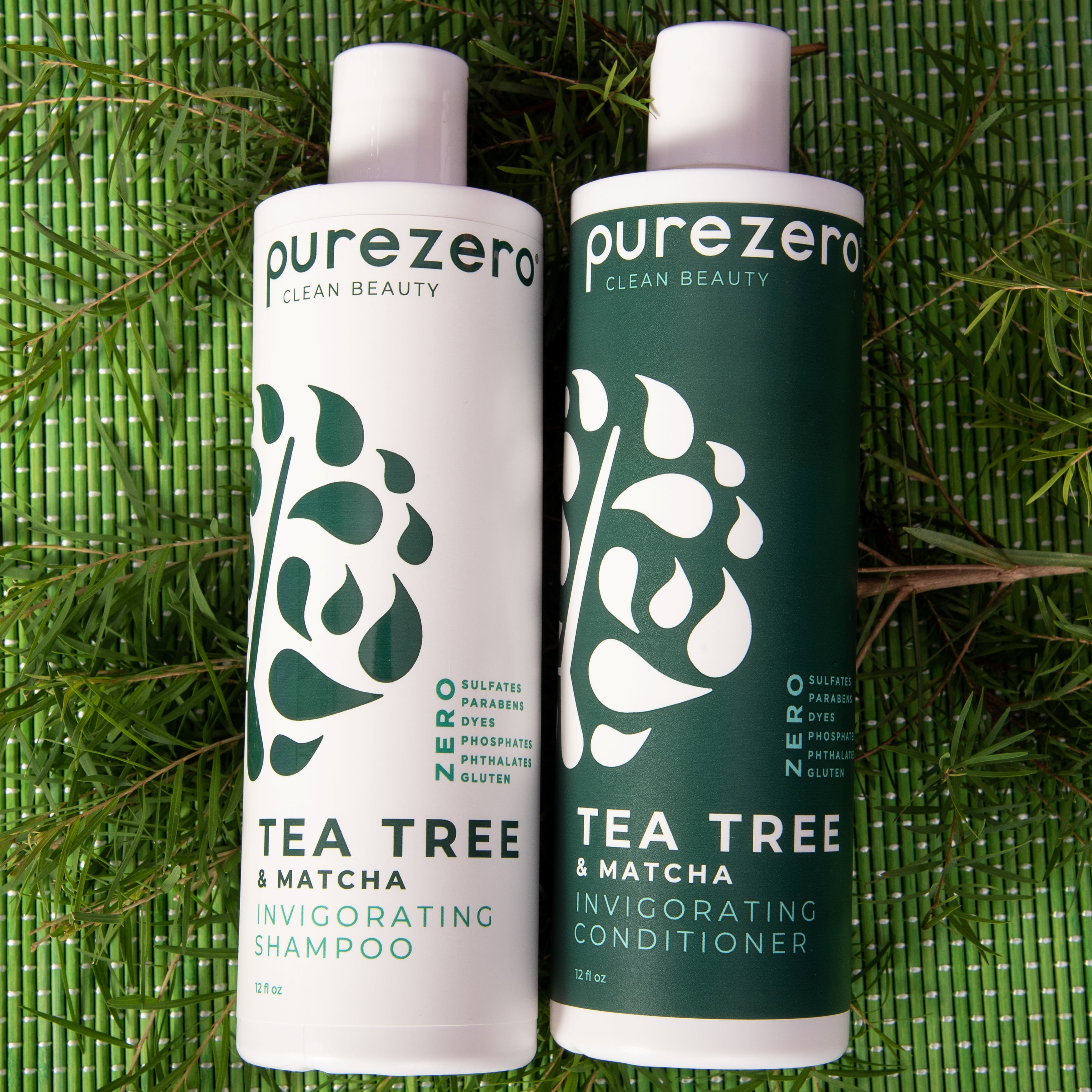 PUREZERO Tea Tree Matcha Shampoo, 12oz