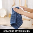 thumbnail image 5 of decorUhome 100% Cotton Terry Kitchen Dish Cloths, Ultra Soft and Absorbent Dish Towels for Kitchen, Perfect for Drying and Washing Dishes, 6 Pack, 12 x 12 Inches, Navy Blue, 5 of 9