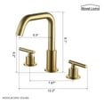 thumbnail image 5 of Boyel Living Brass Brushed Gold Mid Arc 8 in Bathroom Faucet, 5 of 10