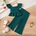 thumbnail image 4 of Cute Summer Outfits Ruffles Casual T-Shirt Tops + Pants Pants 2 Piece Outfits Girls Girls Clothes Size 2-3 Years, 4 of 7