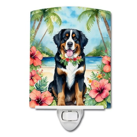 

Bernese Mountain Dog Luau Ceramic Night Light 4 in x 6 in