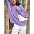 thumbnail image 5 of Women'S Knit Warm Sweaters Crew-Neck Warm Pullovers Long-Sleeve Solid Casual Base Layer Tops L, 5 of 6