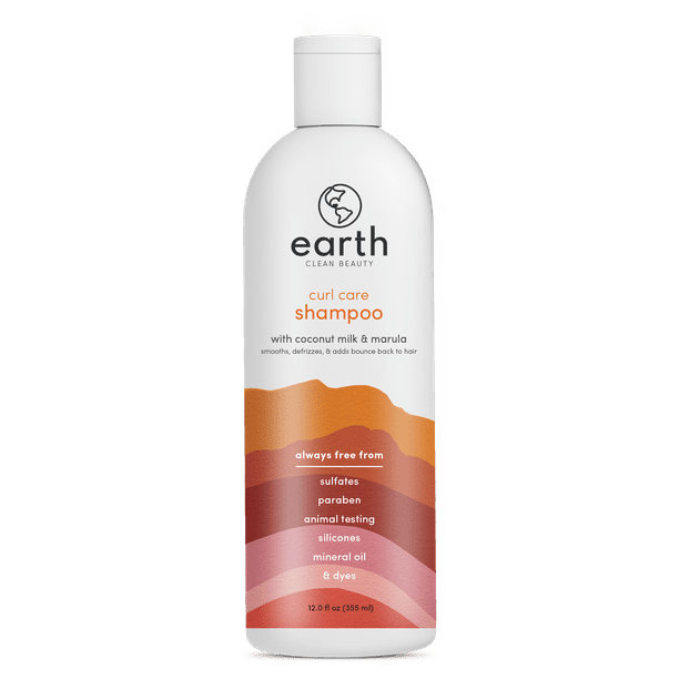 earth Clean Beauty Curl Care Shampoo with Coconut Milk and Marula Oil
