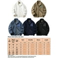 thumbnail image 2 of Fangasis Mens BomberJacket Long Sleeve Fleece Line Outweat Zip Up Sherpa Coat Men's Slim Fit Casual Winter White S, 2 of 2