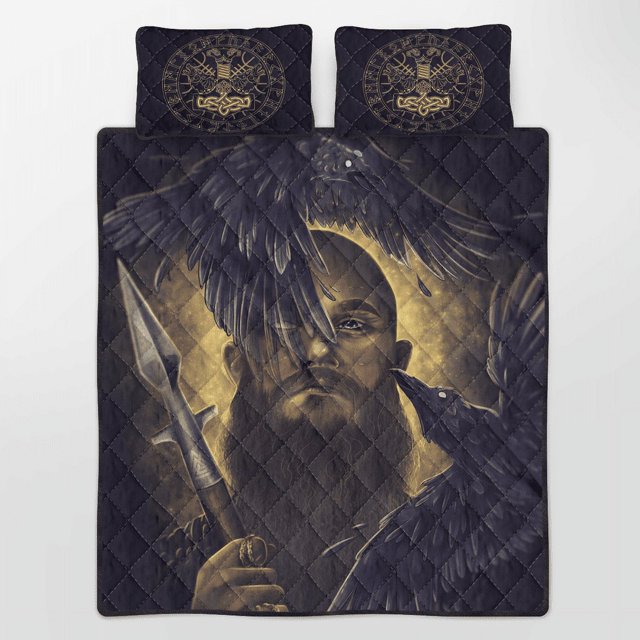 Funda de Doona Vikinga - Juego de Cama Colcha Vikinga - Raven And Spear Rlt12
