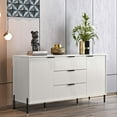 thumbnail image 2 of FESTIVO 58" Premium Storage Cabinet Dresser - Versatile and Stylish - Off-White, 2 of 8
