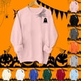 thumbnail image 6 of Godom Halloween Sweatshirts for Women Graphic Crewneck Long Sleeve Pullover Cute Ghost Tops, 6 of 7