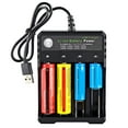 thumbnail image 2 of GJX 18650 Battery Charger 4-Bay Smart Charger with Automatic LED Display Li-ion Battery Charger, 2 of 4