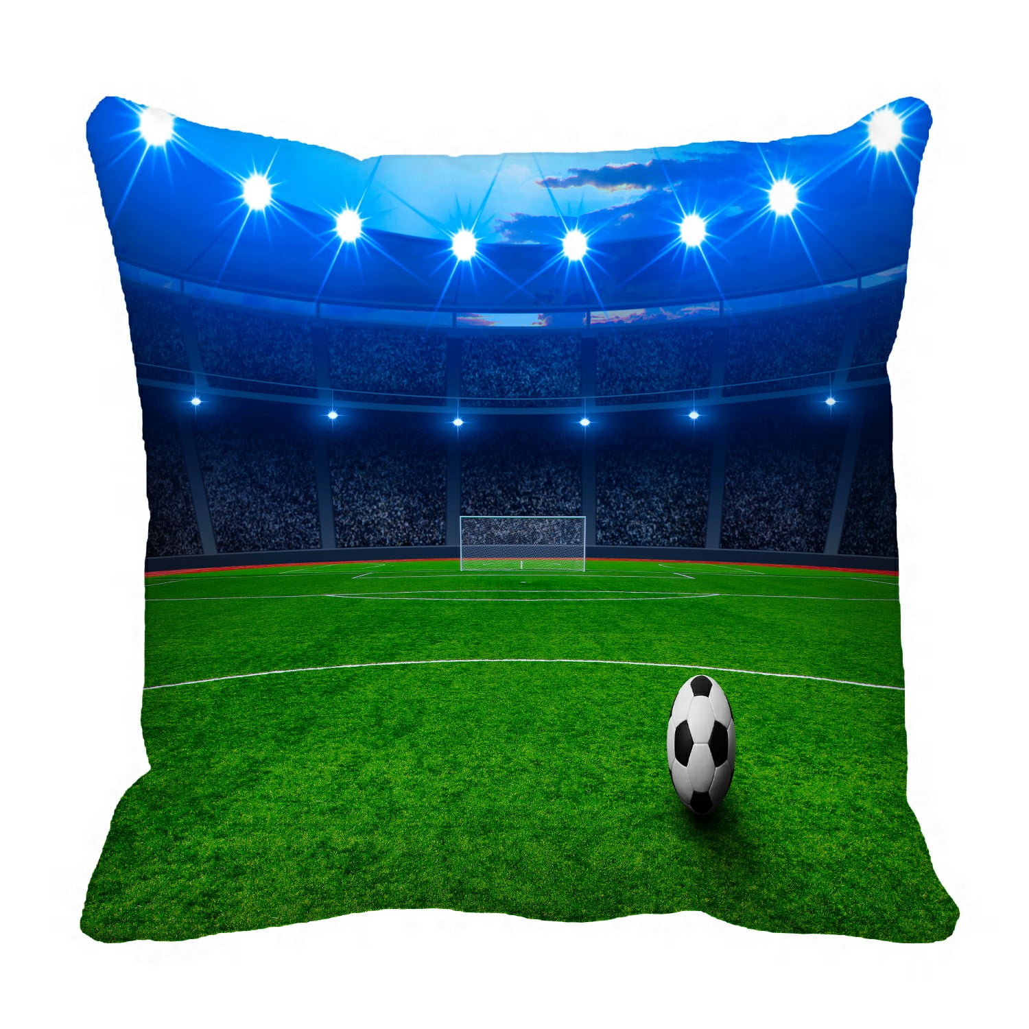 ABPHQTO Soccer Ball On Green Stadium Pillow Case Pillow Cover Pillow ...