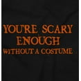 thumbnail image 2 of Scary Without A Costume Halloween Unisex Fleece Graphic Zip Up Hoodie Brisco Brands 2X, 2 of 5