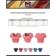 thumbnail image 2 of MixMatchy Women's Cotton Striped Scoop Neck Cap Sleeve Crop Top Shirt, 2 of 4