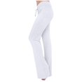 thumbnail image 2 of frariair Womens Yoga Pants with Pockets Plus Size Flare Leg Leggings Stretchy High Waisted Bootcut Wide Leg Yoga Pant White 1 PC, 2 of 9