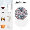 thumbnail image 6 of Pofeuu Flamingo And Zebra Print Coasters for Drinks, 4Pack PU Leather Coasters, Bar Drink Coasters for Tabletop Protection, Furniture from Damage-Round Shape, 6 of 6