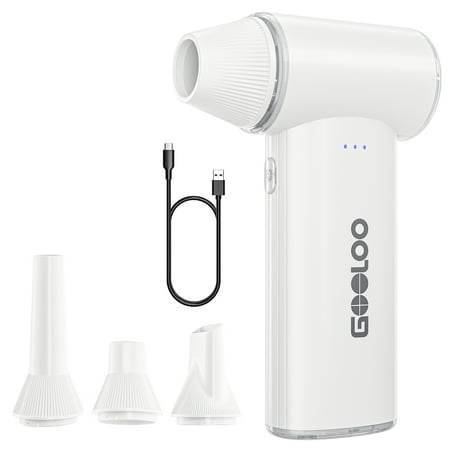 GOOLOO F3 Cordless Electric Air Duster,150,000 RPM Mini Compressed Air Blower,3-Speed Rechargeable Portable Cleaner for PC,Car,Home&Outdoor,Beige