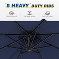 thumbnail image 4 of CHYVARY 10ft Outdoor Round Offset Umbrella Patio Cantilever Outside Hanging Umbrella for Deck, Poolside and Patio, Navy Blue, 4 of 8